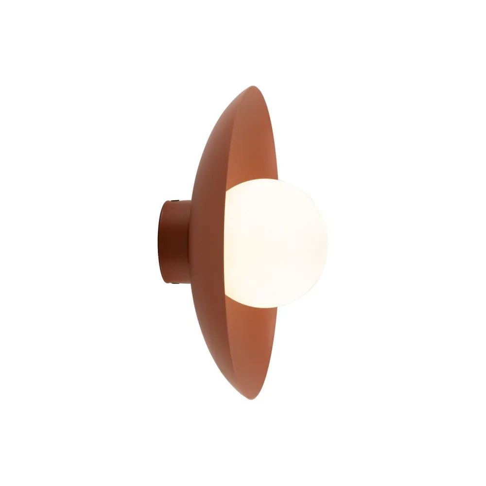 TK Lighting Blendarme Wandleuchte Ziegelrot Metall Glas G9 Ø28 cm* Wandleuchten|Flurlampen