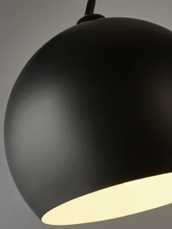 Searchlight Bogenleuchte Schwarz verstellbar 203 cm hoch Metall Marmor