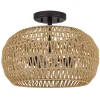 Elstead Boho Deckenlampe Seil Metall D: 40,6 cm rund 3x E27 Modern* Deckenleuchten|Flurlampen