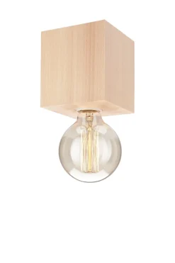 Lamkur Braune Deckenleuchte Holz eckig Modern Wohnzimmer* Deckenleuchten|Flurlampen