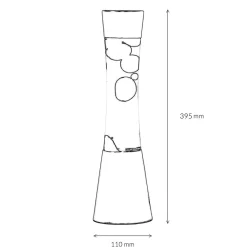 Easylight Bunte Lavalampe Blau Grün mit Schalter H:39cm SANDRO* Retro Lampen|Lavalampen