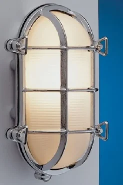 Hot Laura Suardi Chrom Außenwandleuchte Messing IP54 Maritim LED