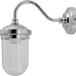 New Laura Suardi Chrom Wandleuchte Messing IP43 Maritim rostfrei