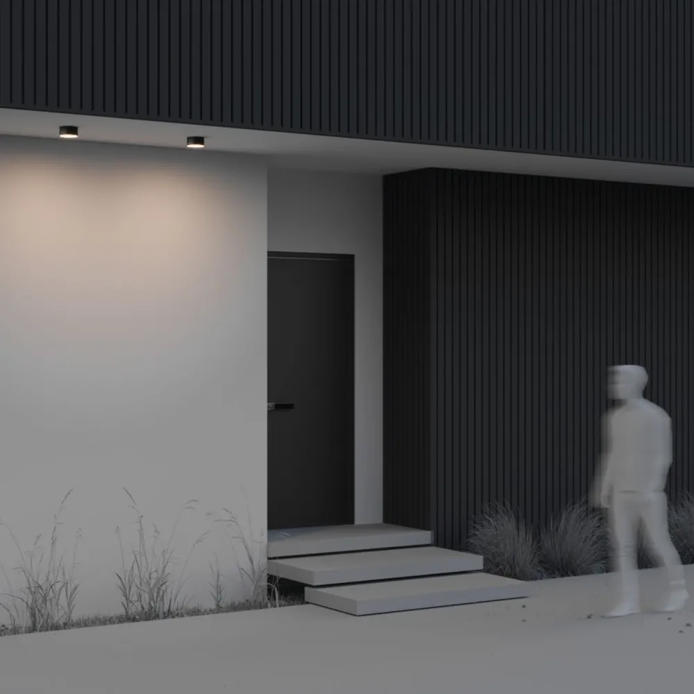 Maytoni Deckenlampe außen Aluminium LED IP65 Ø 12 cm rund PAHIA* Led Außenleuchten|Moderne Außenleuchten