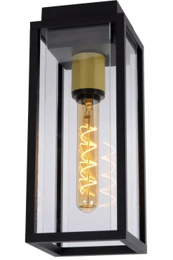 Deckenlampe Außen Glas Metall Schwarz E27 IP54 Terrasse* Deckenleuchten Außen|Metall Lampen