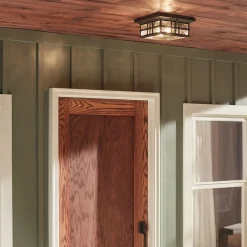 Elstead Deckenlampe außen in Bronze antik IP44 E27 Rustikal* Außenleuchten Antik|Gartenlaternen