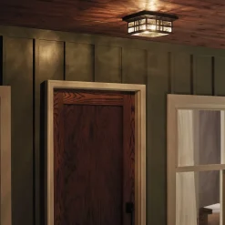 Elstead Deckenlampe außen in Bronze antik IP44 E27 Rustikal* Außenleuchten Antik|Gartenlaternen