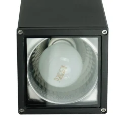 SU-MA Deckenlampe Außen IP54 Schwarz eckig E27* Metall Lampen|Feuchtraumleuchten