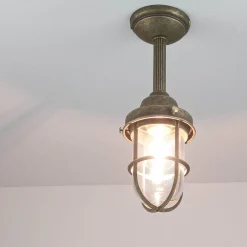 Giovanni Battista Deckenlampe Außen Maritim Echt-Messing* Außenleuchten Antik|Außenleuchten Messing