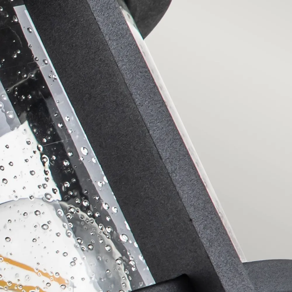 Elstead Deckenlampe außen rund Ø 33 cm Schwarz Transparent IP44* Außenleuchten Antik|Rustikale Außenleuchten