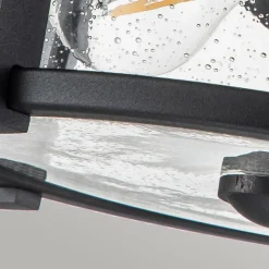 Elstead Deckenlampe außen rund Ø 33 cm Schwarz Transparent IP44* Außenleuchten Antik|Rustikale Außenleuchten