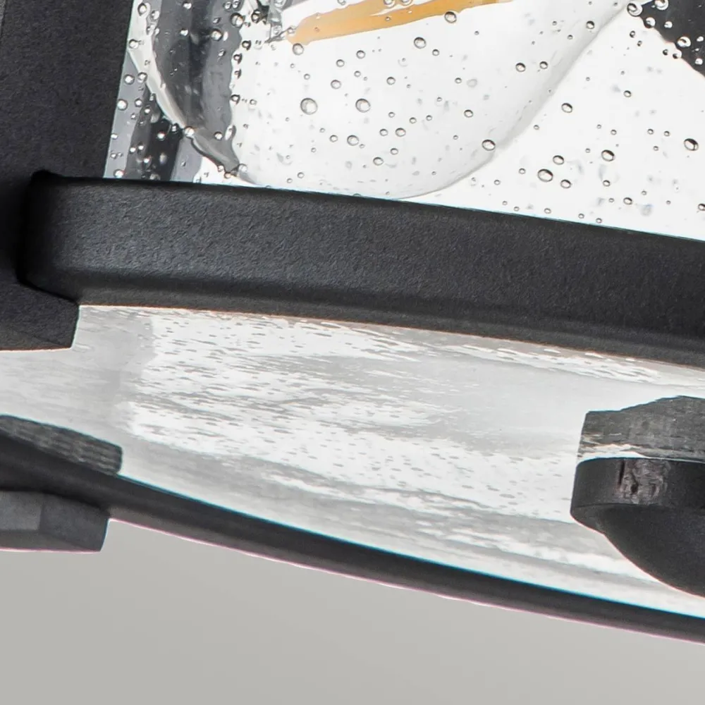 Elstead Deckenlampe außen rund Ø 33 cm Schwarz Transparent IP44* Außenleuchten Antik|Rustikale Außenleuchten