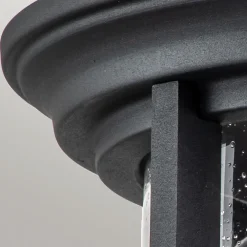 Elstead Deckenlampe außen rund Ø 33 cm Schwarz Transparent IP44* Außenleuchten Antik|Rustikale Außenleuchten