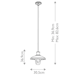 Clearance Elstead Deckenlampe außen verstellbar max. 1,3 m Schwarz E27 IP44
