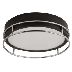 Searchlight Deckenlampe Bad IP44 2x E14 D: 30 cm Schwarz Chrom* Deckenleuchten|Bürolampen