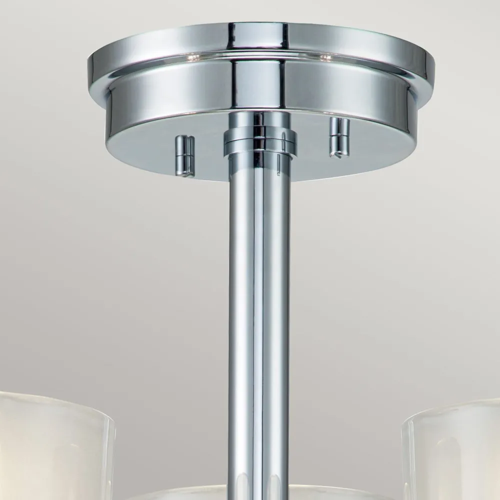 Elstead Deckenlampe Bad LED G9 IP44 40,6 cm breit 3000 K Chrom Weiß* Deckenleuchten|Badezimmer Lampe