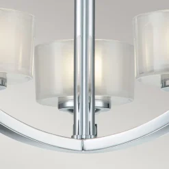 Elstead Deckenlampe Bad LED G9 IP44 40,6 cm breit 3000 K Chrom Weiß* Deckenleuchten|Badezimmer Lampe