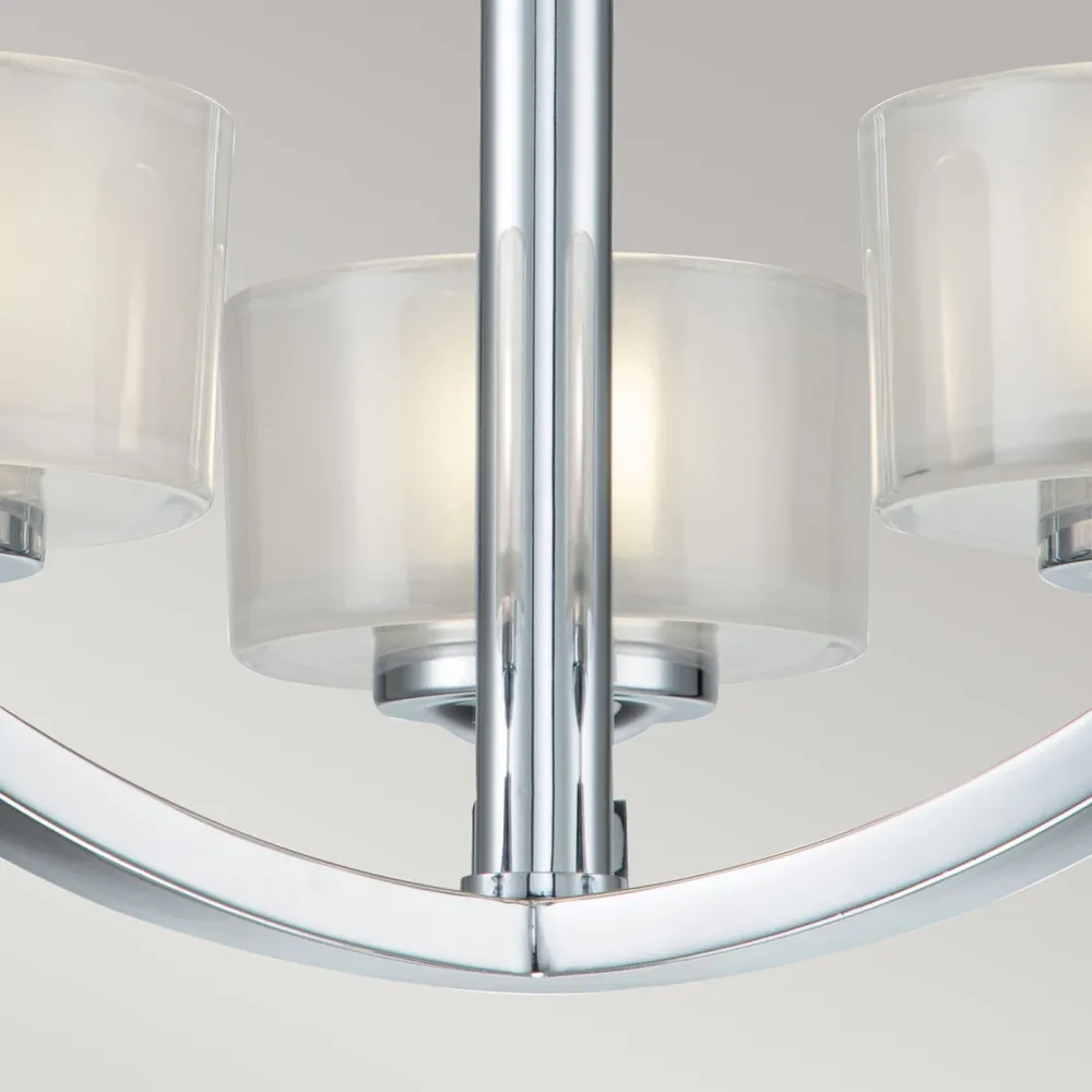 Elstead Deckenlampe Bad LED G9 IP44 40,6 cm breit 3000 K Chrom Weiß* Deckenleuchten|Badezimmer Lampe