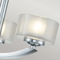 Elstead Deckenlampe Bad LED G9 IP44 40,6 cm breit 3000 K Chrom Weiß* Deckenleuchten|Badezimmer Lampe