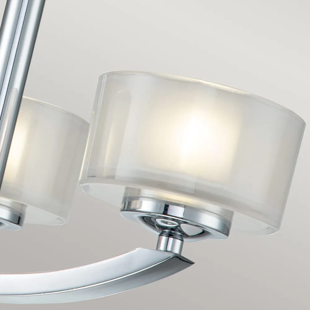 Elstead Deckenlampe Bad LED G9 IP44 40,6 cm breit 3000 K Chrom Weiß* Deckenleuchten|Badezimmer Lampe