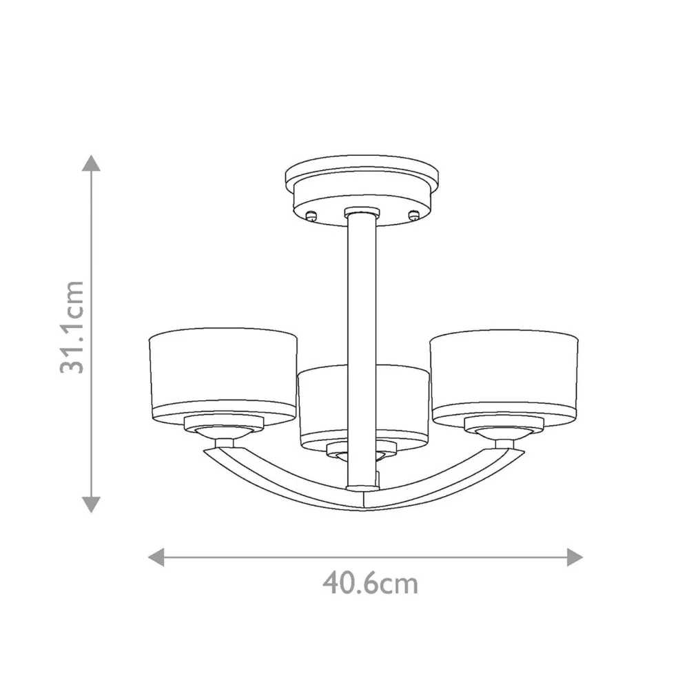 Elstead Deckenlampe Bad LED G9 IP44 40,6 cm breit 3000 K Chrom Weiß* Deckenleuchten|Badezimmer Lampe