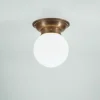 Berliner Messingleuchten Deckenlampe Berliner Messing Glaskugel E27 Ø16 cm rund* Flurlampen|Bürolampen