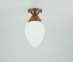 Berliner Messingleuchten Deckenlampe Berliner Messing Glas blendarm E27 B:14 cm* Flurlampen|Bürolampen