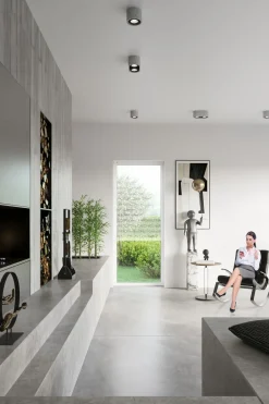 Sollux Deckenlampe Beton klein Ø 14 cm H: 9 cm GU10* Betonlampen|Moderne Lampen