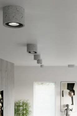 Sollux Deckenlampe Beton klein Ø 14 cm H: 9 cm GU10* Betonlampen|Moderne Lampen