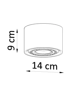 Sollux Deckenlampe Beton klein Ø 14 cm H: 9 cm GU10* Betonlampen|Moderne Lampen