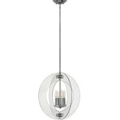 Elstead Deckenlampe Chrom Klar Glas Metall Modern BATILA* Deckenleuchten|Moderne Lampen