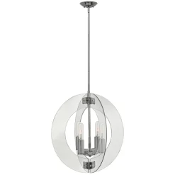 Elstead Deckenlampe Chrom Klar Metall Glas Modern BATILA* Deckenleuchten|Moderne Lampen