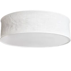 Outlet By Rydéns Deckenlampe D: 60 cm rund Modern Weiß Metall Stoff E27