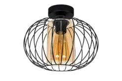 Belis Deckenlampe E27 Ø25 cm Schwarz Honig blendarm Retro* Flurlampen|Bürolampen