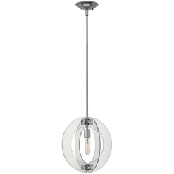 Elstead Deckenlampe E27 Ø33cm Chrom Glas Metall Modern* Deckenleuchten|Moderne Lampen