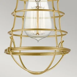 Hot Elstead Deckenlampe E27 Metall Ø 14,5 cm rund in Messing