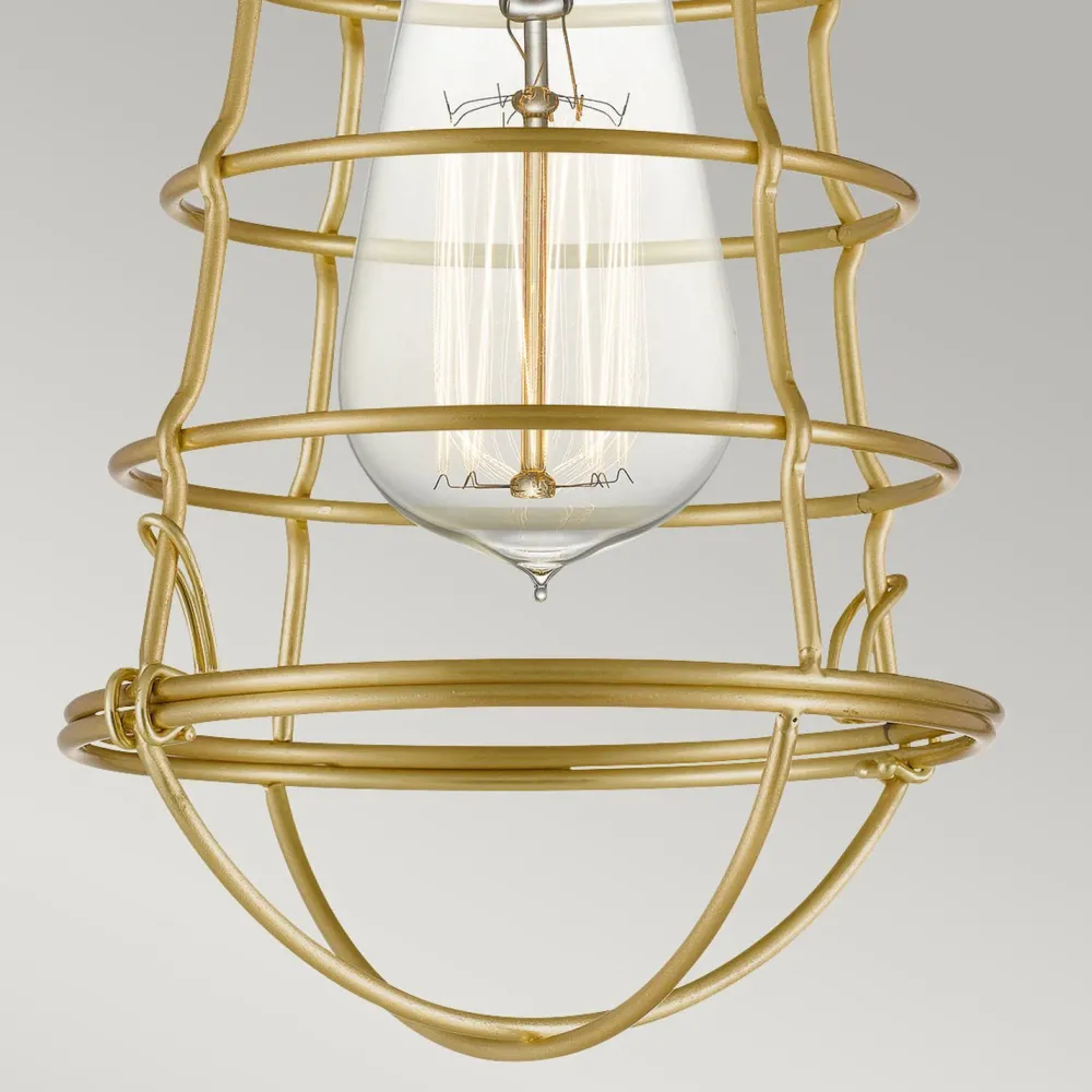 Hot Elstead Deckenlampe E27 Metall Ø 14,5 cm rund in Messing