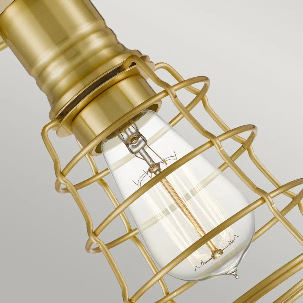 Hot Elstead Deckenlampe E27 Metall Ø 14,5 cm rund in Messing