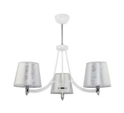 New Jupiter Deckenlampe ESMERALDA in Weiß Silber E27 Esstisch