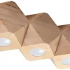 Sollux Deckenlampe 3-flammig 36 cm klein Holz GU10 wohnlich* Holzlampen|Moderne Lampen