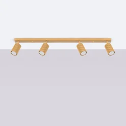 Sollux Deckenlampe 4-flammig 81 cm lang GU10 in Gold aus Aluminium* Flurlampen|Wohnzimmerlampen