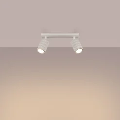 Discount Sollux Deckenlampe 2-flammig 30 cm lang klein GU10 in Creme Modern