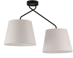 Clearance Sigma Deckenlampe 2-flammig E27 Schwarz Weiß Design blendarm