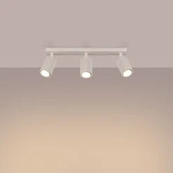Outlet Sollux Deckenlampe 3-flammig GU10 B: 45 cm klein in Creme Modern