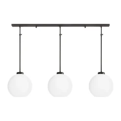 Giovanni Battista Deckenlampe 3-flammig Messing Glas höhenverstellbar E27* Deckenleuchten|Hängelampen