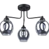 Best Sollux Deckenlampe 3-flammig Schwarz Rauchglas E27 Modern
