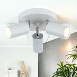 Hot Easylight Deckenlampe 3-flammig Weiß Ø 20 cm Metall verstellbar