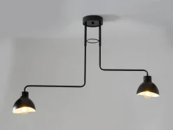 Sigma Deckenlampe 2-flammig Weiß Schwarz E27 L:93 cm länglich* Deckenleuchten|Moderne Lampen