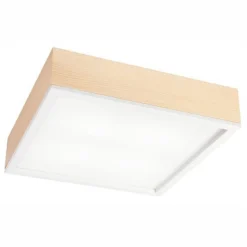 Lamkur Deckenlampe Glas blendarm Holz Pinie E27 B:38,5 cm* Deckenleuchten|Flurlampen