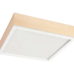 Lamkur Deckenlampe Glas blendarm Holz Pinie E27 B:38,5 cm* Deckenleuchten|Flurlampen